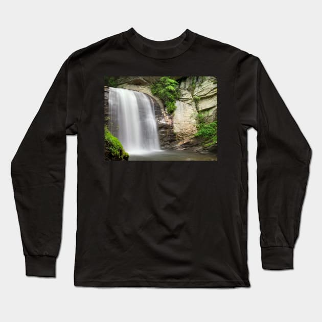 Looking Glass Falls Long Sleeve T-Shirt by Ckauzmann